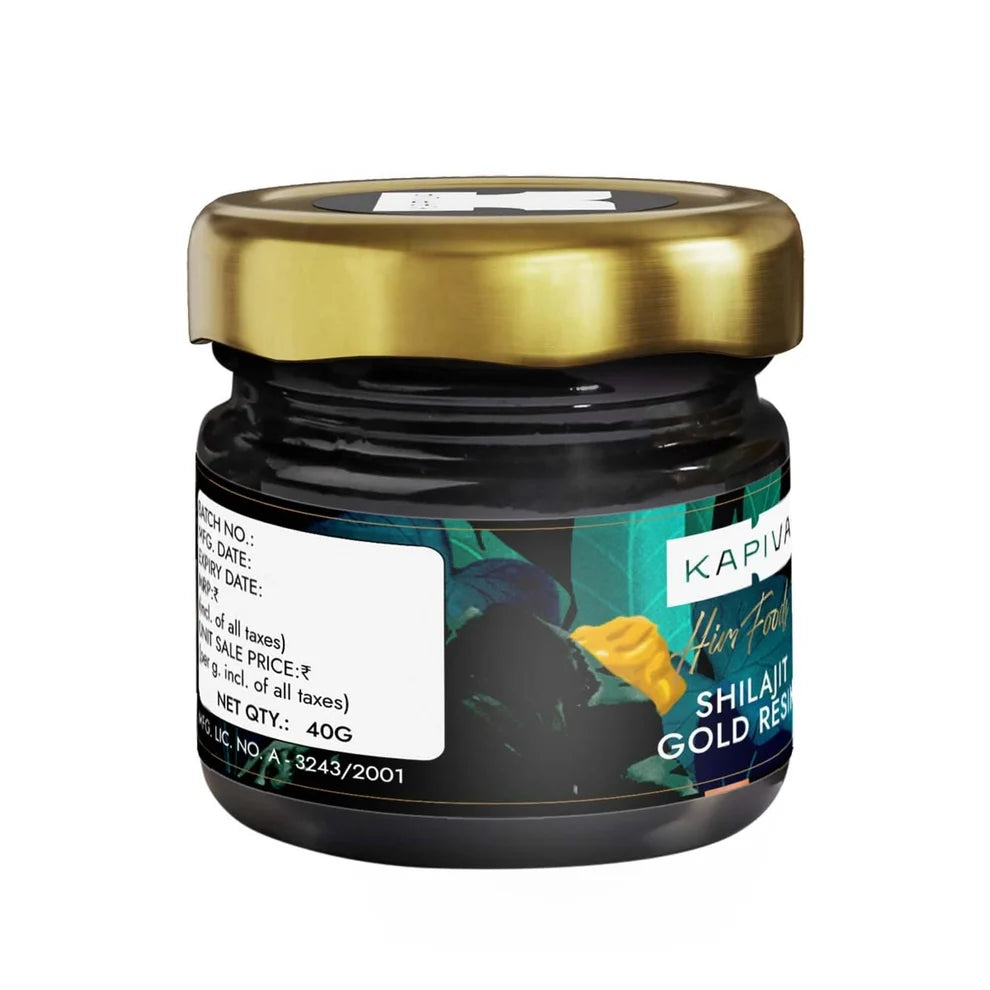 Kapiva Shilajit Gold Resin | Contains 24 Carat Gold | 40 Gram